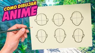 COMO DIBUJAR ANIME FACIL  Como dibujar cabezas para diferentes personajes [upl. by Animrac]