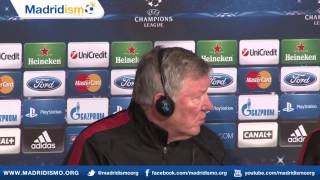 Alex Ferguson amp David De Gea Press Conference Real Madrid  Manchester United [upl. by Suolekcin]