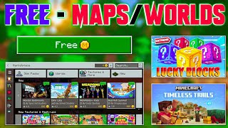 How To Download Free MapsWorlds In Minecraft From Marketplace Without Minecoins [upl. by Buckingham]