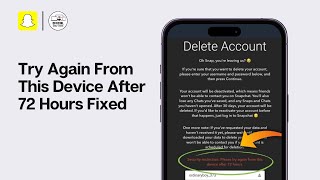 Fix Snapchat Security Restrictions Please Try Again From This Device After 72 Hours [upl. by Hairacaz509]