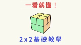 2x2魔術方塊復原 不用多學任何公式  二階魔方解法教學 [upl. by Fong]