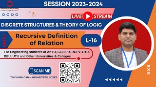 DSTL16 Recursive Definition of Relation  Set Theoryamp Relations  Discrete Structures [upl. by Notrab611]