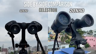 Celestron Upclose G2 10X50 Vs Celestron Upclose G2 20X50  Sharpeness amp Zooming Power Comparison [upl. by Nobile470]