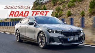 The 2024 BMW i5 M60 is a 5 Series With a Battery  MotorWeek Road Test [upl. by Aivatal]