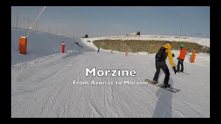 Morzine from Avoriaz  Easy route to the Super Morzine Lift in Portes du Soleil Ski Area [upl. by Sundin443]