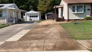 Concrete Driveway Pressure Washing  wGold Assassin Concrete Cleaner [upl. by Myrtia509]