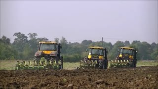 3 JCBs 20 furrows up the field [upl. by Charleen]