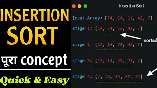 Insertion sort in 2 Minutes  Algorithms and Data Structures [upl. by Ttenrag]