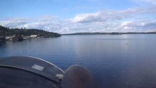 Red Lake Ontario Float Plane Landing with Canoe and Me and my dog Molly [upl. by Lak]