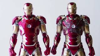 Threezero DLX Iron Man Mark 43 Limited Edition Battle Damage Figure Review [upl. by Dloreg]