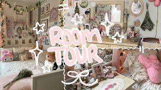 room tour ε🧸з ੈ✩‧˚ sanrio  angelcore aesthetic [upl. by Ellenwad]