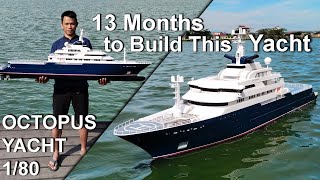 Building RC Octopus Yacht 15 Meters Scratch build From Fiberglass [upl. by Nosyarg]