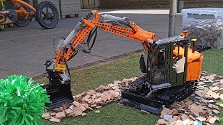 Hitachi 85us met draaikantelstuk Technic lego RC [upl. by Yanal632]