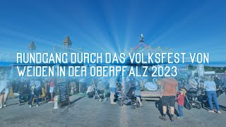 Volksfest Weiden in der Oberpfalz Rundgang 2023 [upl. by Parsaye]