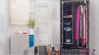 Armoire Penderie Tissu Sur Roulettes [upl. by Wrdna]