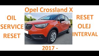 Opel Crossland X odfrom 2017  reset oil service [upl. by Paderna833]