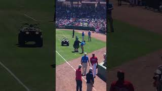 Nick gets into a “fight” with the Phillie Phanatic part 2 [upl. by Ardnazxela683]