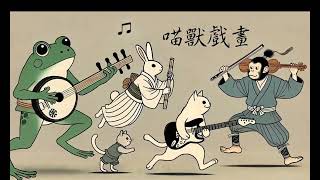 Shamisen X Electric Guitar X Flute X Violin【喵獸戲畫】Background Music for Studying AIgenerated [upl. by Gnuy]