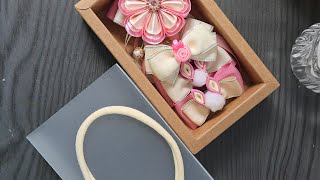 best selling combo easy handmade hairclip hair accessories craft ribbon bow 🎀 gifts for her [upl. by Rukna]