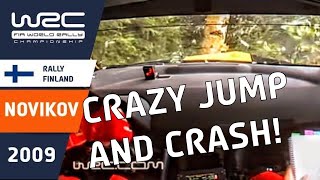 NOVIKOV onboard Crazy JUMP and CRASH Rally Finland 2009 Citroën C4 WRC Stage 14 Leustu [upl. by Audi887]