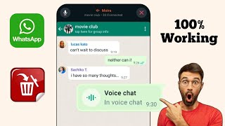 Come rimuovere la chat vocale dal gruppo Whatsapp [upl. by Yenitsed]