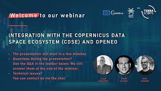 Webinar Integration with the Copernicus Data Space Ecosystem and openEO [upl. by Oakley26]