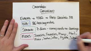 5º ANO  Calendário Gregoriano Aula Online [upl. by Onaicul]