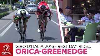 Rest Day Ride With OricaGreenEDGE – Sprint Tips With Caleb Ewan  Coffee With Esteban Chaves [upl. by Diarmit964]