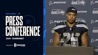 Zach Charbonnet quotWe Stayed Poisedquot  Postgame Press Conference  Week 3 [upl. by Elpmid893]