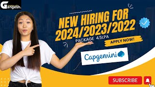 Capgemini Hiring 2024  Biggest OFF Campus Drive for Freshers  updateswithgangesh  Women Drive [upl. by Richmound250]