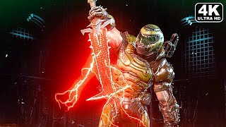 DOOM ETERNAL Crucible Sword Gameplay 4K 60FPS PC ULTRA [upl. by Yrocej680]