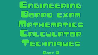 Engineering Board Exam Ph Review Math Calculator Techniques Part 9 Tagalog [upl. by Smalley]