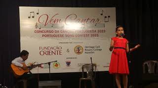 Third Prize Nicole Maria Moniz Barbosa singing EU E VOCÊ  cover [upl. by Mukerji]