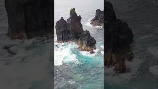 Exploring Flores Coastline Azores with 4K Drone  Nature Videography  The Nature Project shorts [upl. by Ennoira728]