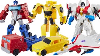 Transformers Budget Toys Authentics Bumblebee Optimus Prime and Starscream [upl. by Peta843]