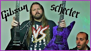 Gibson Explorer Vs Schecter E1 Apocalypse Purple Reign  Who has the best Explorer Shaped Guitar [upl. by Nodnahs303]