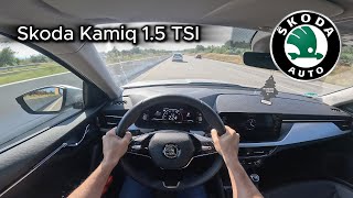 2024 Skoda Kamiq 15 TSI 148 hp  On the German Autobahn [upl. by Matilde757]