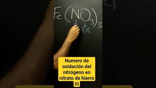 Número de Oxidacion FeNO33 Nitrato de hierro III [upl. by Enineg]