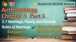 Anthropology Chapter 2  Part 5  Marriage Family and Kinship Rules of Marriage Exogamy [upl. by Rahcir283]