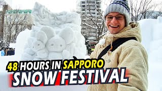 2 Days in Sapporo  Japans Biggest Snow Festival Yuki Matsuri [upl. by Eniamrej]