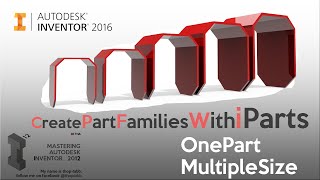 Autodesk Inventor  One Part Multiple Size with iPart [upl. by Rehtse]