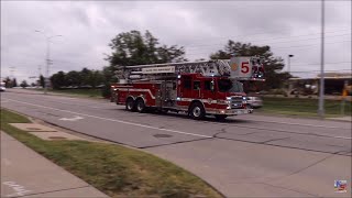 Olathe FD Truck 52 and Med Act 1152 Responding 92119 1022hrs [upl. by Gnoud]