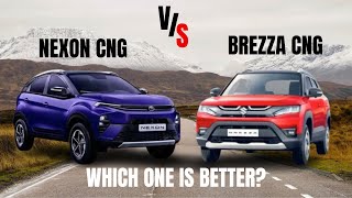 New Nexon Cng vs Brezza cng  Which One is Worth Buying Subcompact CNG Suv  Cng 2024 Comparison [upl. by Wixted679]