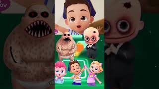 Bebefinn Pinkfong X Scary Boss Baby Coffin Dance Song Cover Tiles hop shorts 012 [upl. by Llerod]