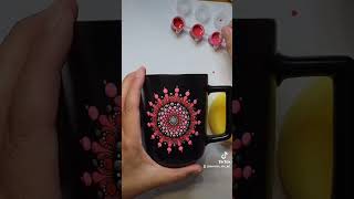 DIY Tassen bemalen  Dot Painting  Dot Mandala dotart dotmandala diy coffee switzerland [upl. by Ymereg282]