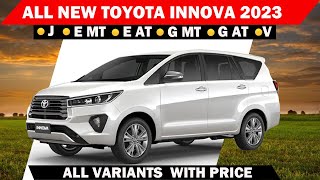 All New Toyota Innova 2023  Innova J Innova E MT AT  Innova G MT AT Innova V [upl. by Dilahk]