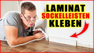 LAMINAT SOCKELLEISTEN VERLEGEN  Sägen Kleben amp Silikonieren  Home Build Solution [upl. by Richer]