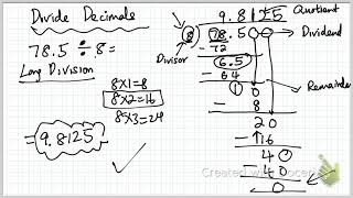 Division of decimals With clear explanations [upl. by Valeta223]