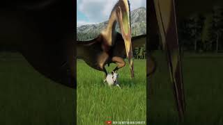 THANATOSDRAKON GRABS THE GOAT AND BREAKS ALL ITS BONES  Jurassic World Evolution 2 [upl. by Yeldahc975]