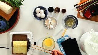 How to Make Tamagoyaki  Sushi Lessons [upl. by Dorsy]